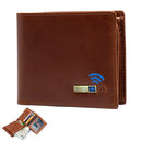 Smart Anti-lost Wallet -compatible Leather Short Credit Card Holders Male Coin Purse Genuine Leather Men Wallets Free engraving