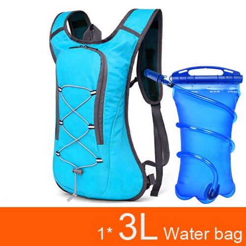 Breathable Ultralight Bicycle Backpack Running Vest Bag Cycling Marathon Portable Hydration Pack Bag option 3L Water Bladder