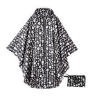 Freesmily - Chubasquero de moda para mujer, impermeable, capa de poncho de lluvia con capucha para senderismo, escalada y turismo
