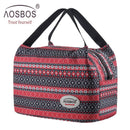 Aosbos Fashion Portable Insulated Canvas Lunch Bag 2020 Thermal Food Picnic Lunch Bags for Women Kids Men Cooler Lunch Box Bag