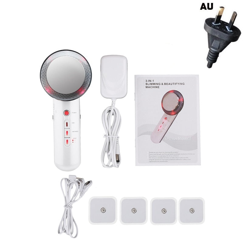 3 in1 Slimming Far Infrared EMS Ciliometer Body Massager Body Beauty Skin Care Thin Face Body Massager Weight Loss Vibration