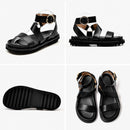 BeauToday Sandals Women Sheepskin Genuine Leather Ankle Strap Metal Ring Buckle Lady Summer Platform Shoes Handmade 38123