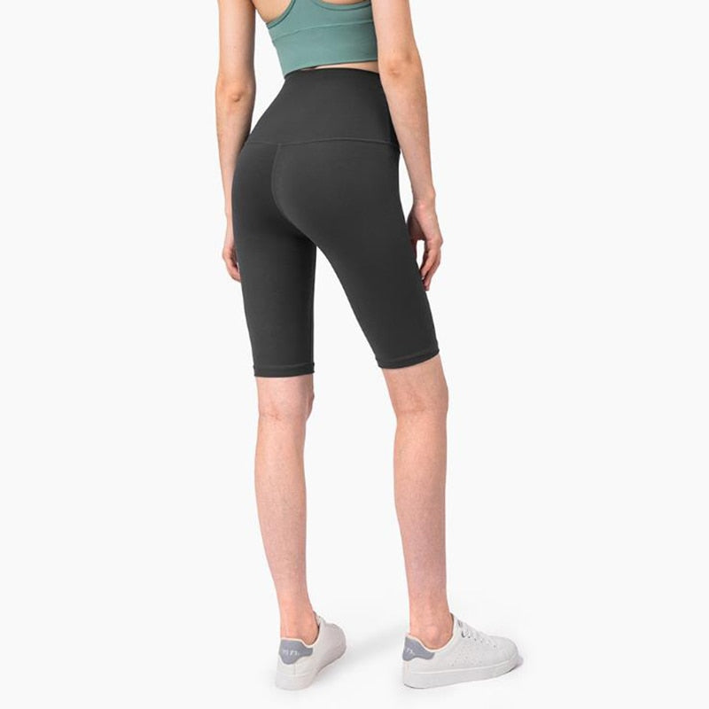 Vnazvnasi 2023 Woman High Waist Energy Yoga Shorts Seamless Hip-up Tight Elastic Sport Short-pants Summer Gym Fitness leggings