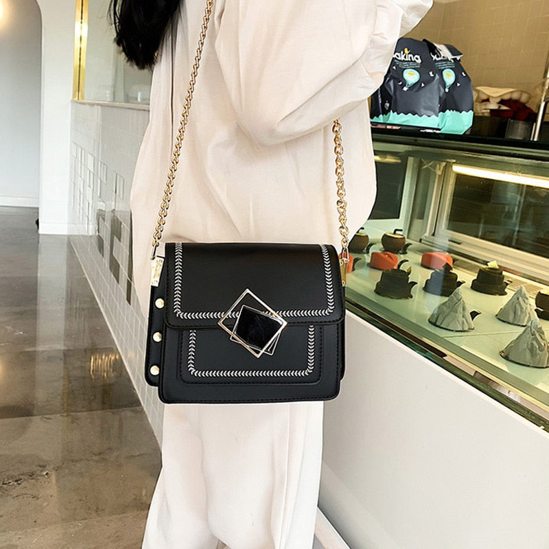 Popular Fashion Crossbody Bags For Women 2022 New Shoulder Bag Chain Strap Handbags Designer Pu Leather Ladies Messenger Bags