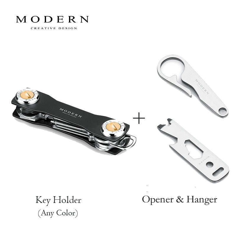 2022 Modern-Brand Aluminium Key Wallet DIY Schlüsselanhänger EDC Pocket Key Holder Key Organizer