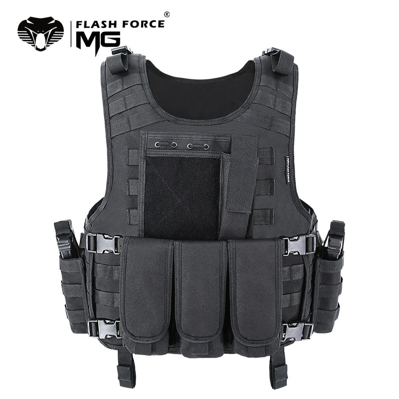 MGFLASHFORCE Molle Airsoft Weste Taktische Weste Plattenträger Swat Angeln Jagd Paintball Weste Militärarmee Rüstung Polizeiweste