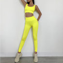 2 Pieces Seamless Fitness Women Yoga Suit Gym Push Up Clothes Workout Sport Set Padded Sports Bra High Waist Legging Sportswear