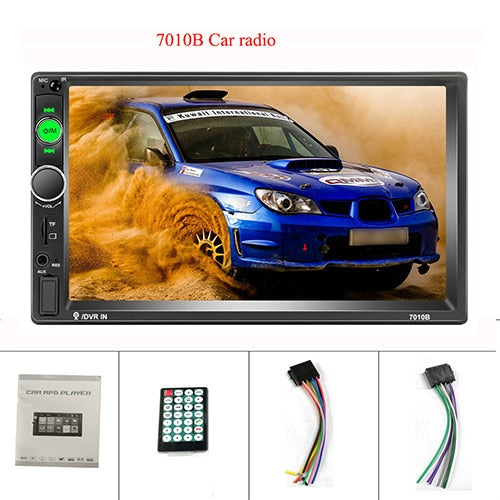 Podofo Universal 2 Din Car Radio Stereo 7 INCH HD Touch Screen Multimedia Player BT Autoaudio FM Receiver Mirror Link Monitor