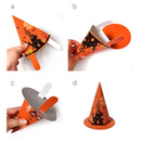 StoBag 20pcs New Hat Shape Candy Packaging Paper Box Orange/Blue Halloween Decoration Event &amp; Party Favour Kids For Home