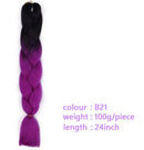 Black Star Hair Ombre Jumbo Extensiones de cabello trenzado Trenzas retorcidas de 24 pulgadas Fibra de cabello sintético para trenzado retorcido para mujeres