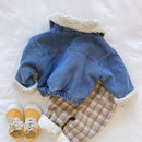 2022 neue Frühling Winter Kinder Jeansjacke Baby Jungen Mädchen Warme Mantel Mode Kinder Oberbekleidung Kleinkind Baby Kleidung