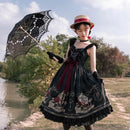 Lolita JSK dress nightingale and rose jsk dress gothic style dark Vintage Victorian Princess Party Dress Sleeveless lolita dress