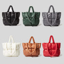 Bolsos de mano acolchados grandes a la moda, bolsos de hombro acolchados de diseñador para mujer, bolso cruzado de algodón de nailon de lujo, bolso de invierno 2022