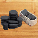 Juego de piedras de basalto para masaje con piedras calientes Tontin, salón de belleza, SPA con bolsa de calefacción de lona gruesa, alivio del dolor de espalda para el cuidado de la salud