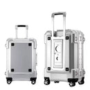 KLQDZMS 20"24"29inch aluminum frame rolling luggage spinner on wheel men women carry on travel suitcase trolley bag