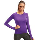 Yuerlian 15% Elasthan Add Wool Damen Fitness Strumpfhosen T-Shirt Workout Bluse Sport Running Sportswear Langarm Gym Yoga Shirt