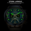 2022 LIGE Men Watches Top Brand Luxury Blue Leather Chronograph Sport Watch For Men Fashion Date Waterproof Clock Reloj Hombre