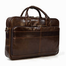 Vintage Men's Crazy Horse Genuine Leather Briefcase Cowhide Business Handbag Cow Leather Laptop Portfolio Shoulder Messenger Bag