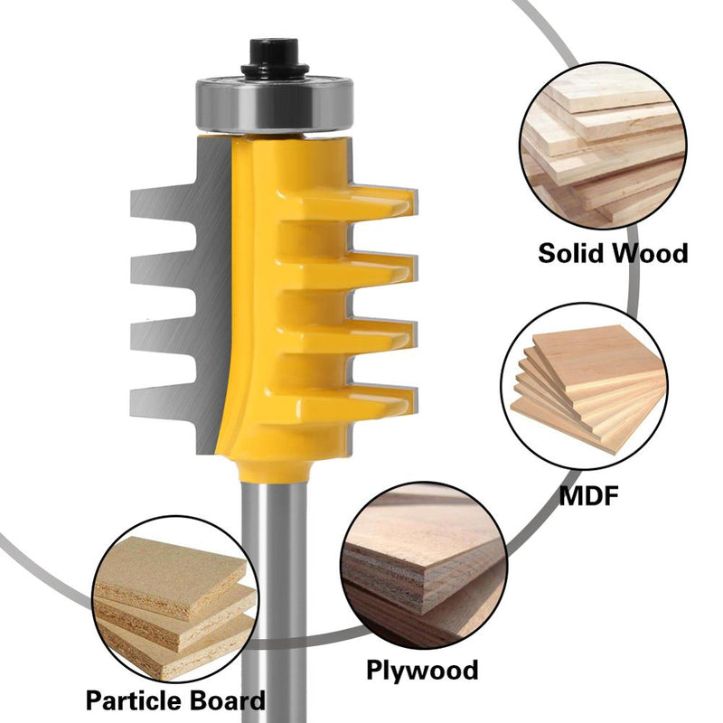 8Shank Rail Reversible Finger Joint Glue Router Bit Cone Tenon Woodwork Cutter Power Tools Wood Router Cutter