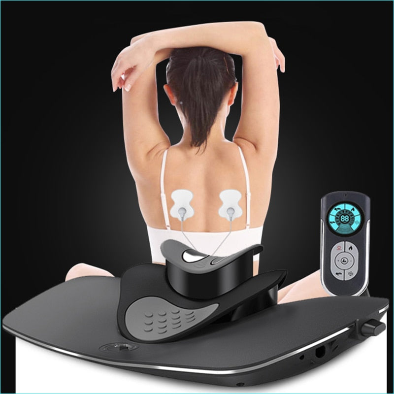 Air Soft Brace Headache Neck Traction Massager Pain Cervical Traction Hot Compress Device Neck Pulse Massger