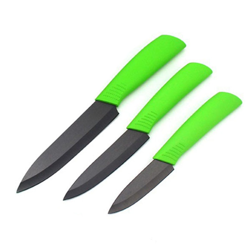 3 pcs Kitchen Ceramic Knives 3 4 5 inch sharp Black Blade Knives Set Peeler Zirconia Fruit Chef Knife Cooking Tool