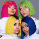 Moda IDOL 10 pulgadas Bob pelucas pelo lacio pelucas de encaje para mujeres pelucas Cosplay resistente al calor pelo falso sintético envío gratis