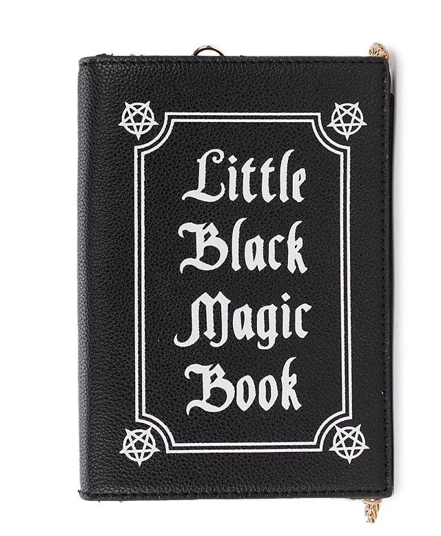 Bolso de mano de libro mágico de moda para mujer, bolso de hombro con cadena de cuero Pu negro, monederos pequeños y bolsos de mano, bolso cruzado, bolso femenino