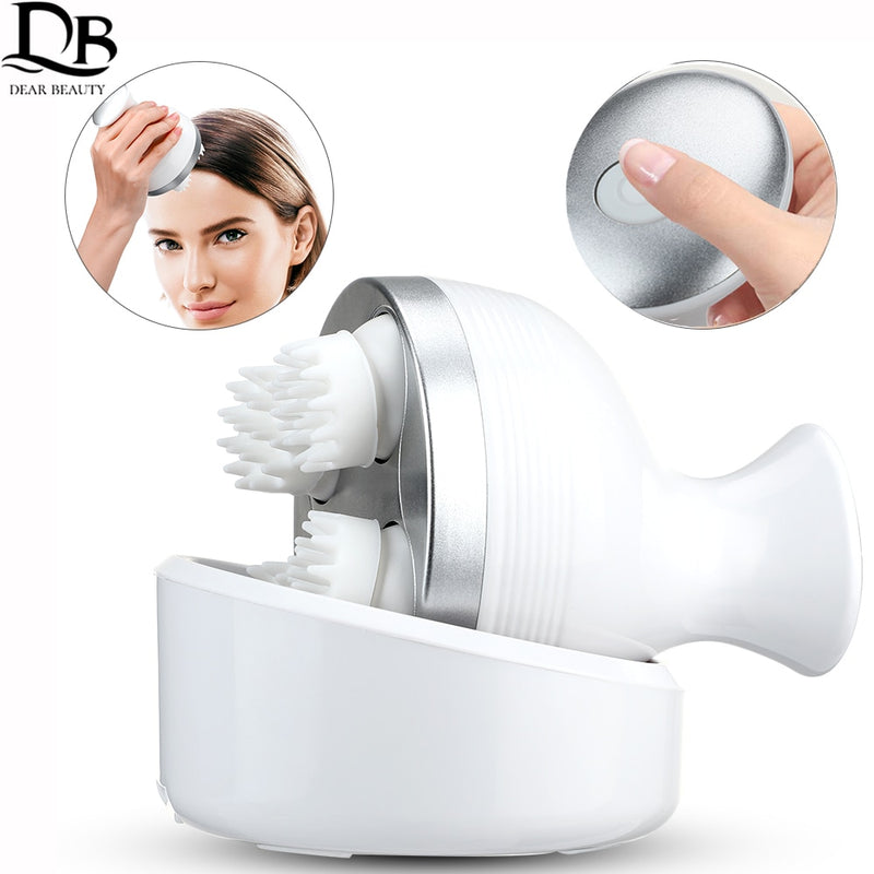 Electric Head Massage Device 3D Stereo Scalp Stress Relax Head Massage Tool Prevent Hair Loss Body Deep Tissue Kneading Massager