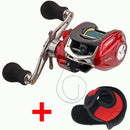 JITAI Fishing Reel 8Kg Max Drag Have PE 4 Strands line 14+1BBs Left Right Hand Lure Bait Casting fishing Baitcasting reel