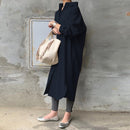 ZANZEA mujeres otoño Sundress elegante camisa larga Vestido solapa cuello manga larga sólido Vestido Casual suelto trabajo vestidos Robe Femme