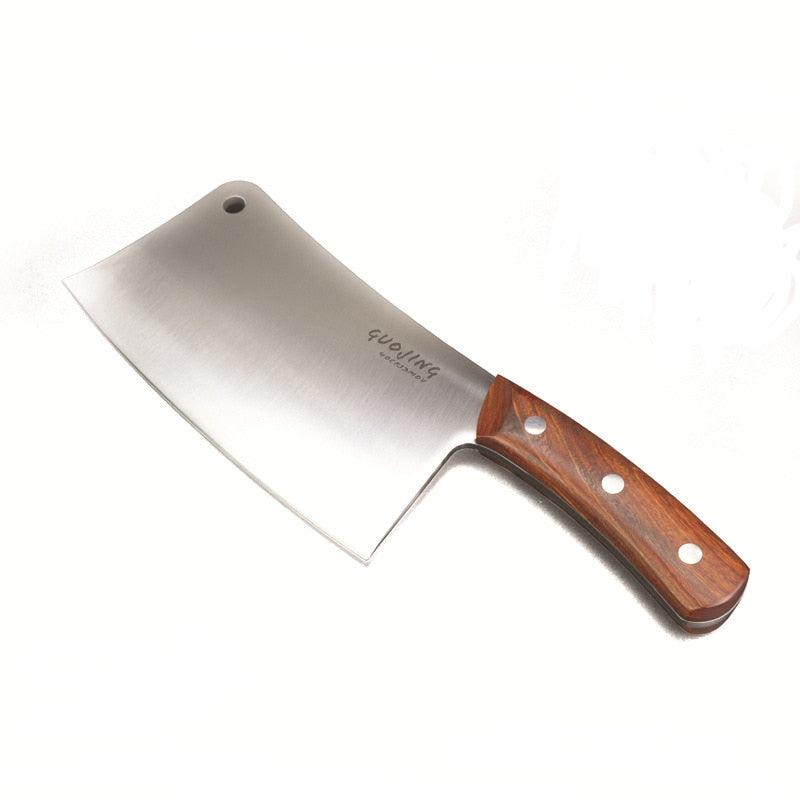 Cuchillos de hueso grande Cuchillo para cortar 835g Cuchilla de acero inoxidable Hoja de 5 mm Cuchillos de cocina para cortar Hueso de cerdo 4Cr14mov Cubiertos