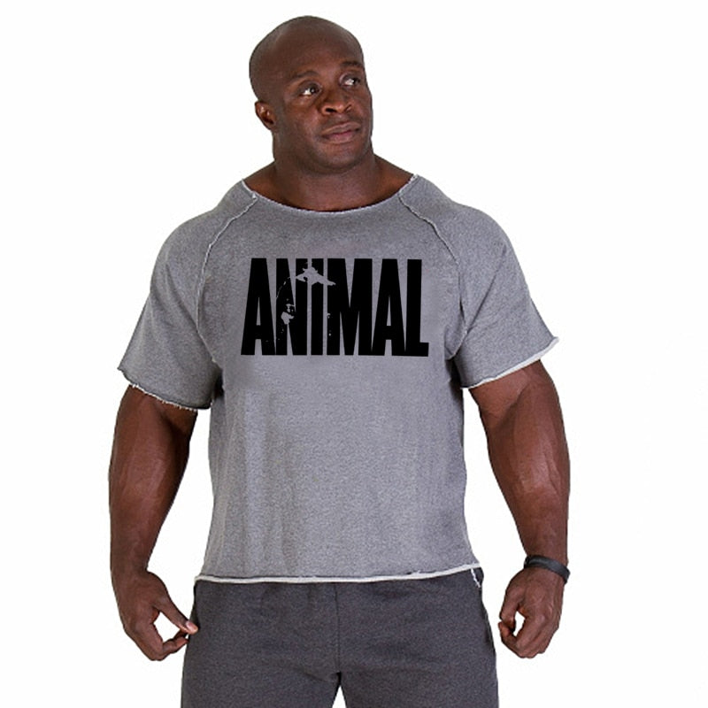 Camiseta de algodón de manga corta para hombre, camiseta informal de verano a la moda para gimnasio, Fitness, culturismo, camisetas holgadas para hombre, ropa