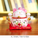 5 inch Maneki Neko Lucky Cat Ornament Ceramic Fortune Cat Statue Home Decorative Gift Feng Shui Beckoning Cat Piggy Bank