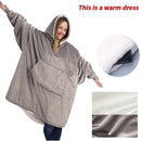 Thick Winter Adults Sofa Warm TV Blanket Wearable Outdoor Hiking  Hooded Sweatshirt Blanket Warm Hoodie TV Blankets With Pocket