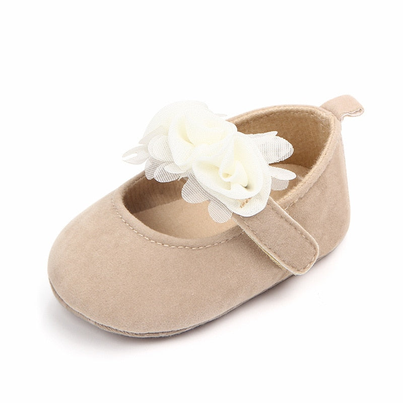2022 Floral Embroidery Baby Shoes For Newborn Baby Girl Striped Bow First Walker Soft Soles Cute Toddler Anti-Slip Princess Shoe