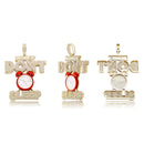 Collar con colgante de reloj despertador TOPGRILLZ con letra "MONEY" 'DON'T SLEEP', joyería de moda de lujo con Zirconia cúbica completamente helada