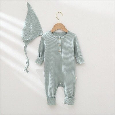 2022 Newborn Rompers Spring cotton Baby boy girl Clothes Summer baby Long Sleeve Hooded Jumpsuit Kids Outwear for 0-24M