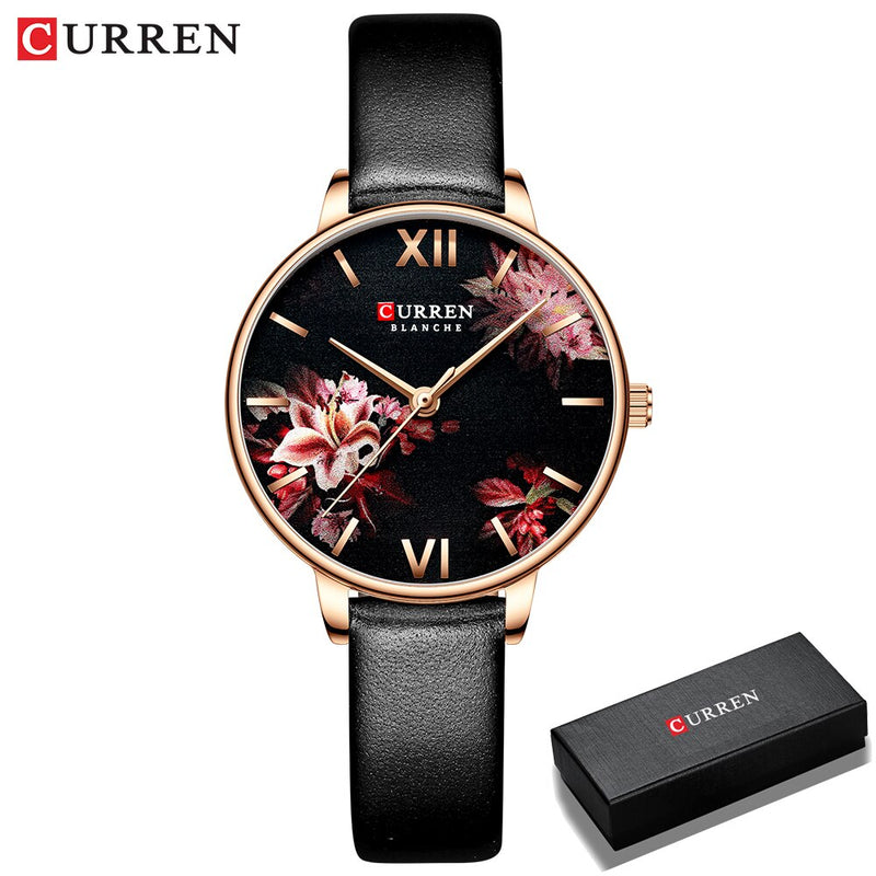 Damenuhren CURREN Schwarze Uhr Edelstahl Mesh Quarz Armbanduhr Weibliche Casual Charm Watch für Damen relogios feminino