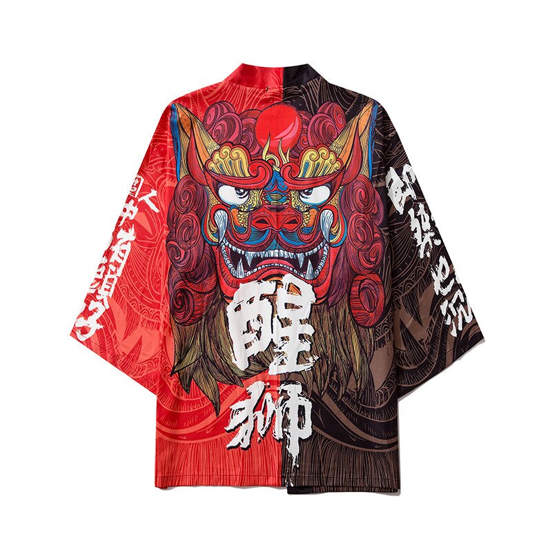 Primavera otoño japonés tradicional Haori Samurai Oriental Yukata ropa кимоно японский стиль ropa de calle diaria de alta calidad