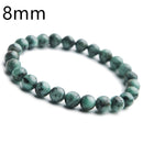 Pulsera de cuentas redondas de cristal Esmeralda verde Natural auténtica, 7mm, 8mm, 9mm, 10mm, piedra preciosa para mujer, pulsera más rara, joyería AAAAA