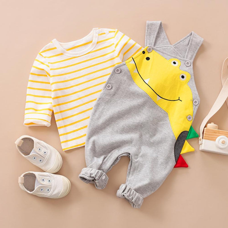 Newborn Baby Boy Clothes Set Birthstone Costume for Babies Overalls Outfit 0 To 3 6 9 12 18 24 Months Little Child Fall Clothes