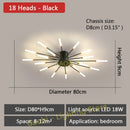 Lámpara de araña nórdica con luces LED para sala de estar, comedor, dormitorio, decoración del hogar, luces colgantes creativas modernas doradas o negras de lujo