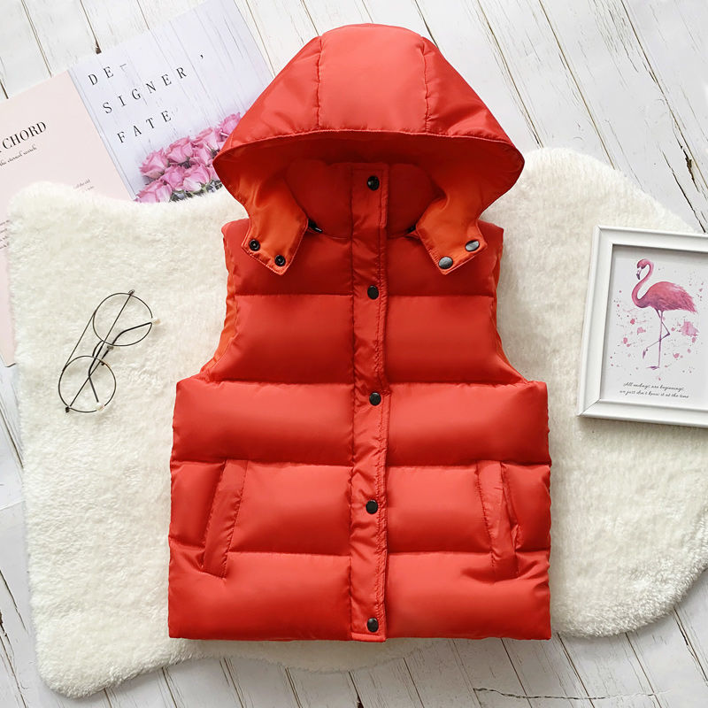 Chaqueta sin mangas cálida de invierno de 3 a 12 años para niños, chaqueta gruesa con capucha, chaleco para niños y niñas, chaleco para niños, chaleco aislado