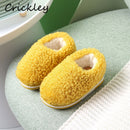 Winter Kids Slippers Solid Candy Color LAMBS WOOL Indoor Shoes for Boys Toddler Girls Soft Warm Non Slip Floor Children Shoes