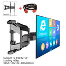 6 Arms TV Mount for 32-55&quot; MAX VESA 400x400mm LCD Bracket Wall Stand Full Motion Tilt RetractableTV Mount Retractable Bracket