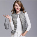 Autumn Duck Down Vest Women's Short Jacket Sleeveless Portable Puffer Vest Coat Female 2021 New Winter Student Waistcoat