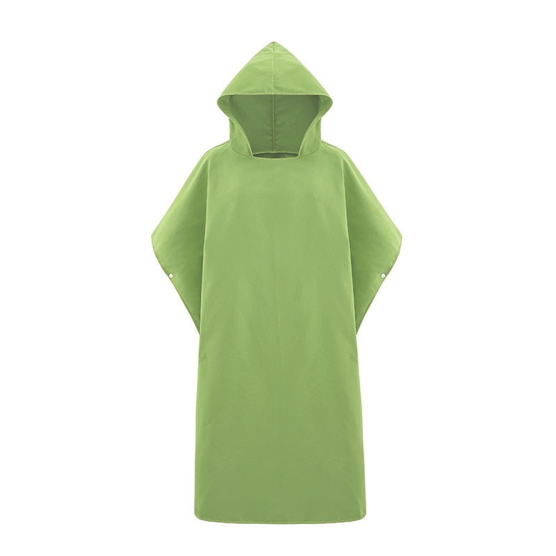 Traje de neopreno de secado rápido de microfibra Toalla de poncho de cambio de bata con capucha para nadar, playa, peso ligero, poncho de surf en la playa