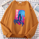 2022 Demon Slayer Japón Anime hombres Hoody otoño nueva moda sudadera Harajuku polar pulóveres personalidad cuello redondo hombres sudaderas