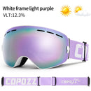 Marca COPOZZ, gafas de esquí profesionales, lentes de doble capa, antiniebla, UV400, grandes gafas de esquí, esquí, Snowboard, hombres, mujeres, gafas de nieve