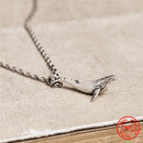 MKENDN Ocean Style 100% 925 Sterling Silver 52HZ Whale Pendant Necklace For Men Women Love Jewelry Gift